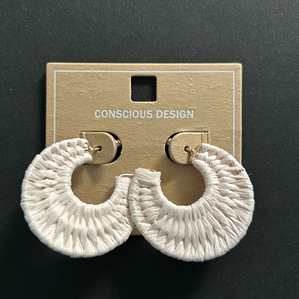 Woven hoop earrings